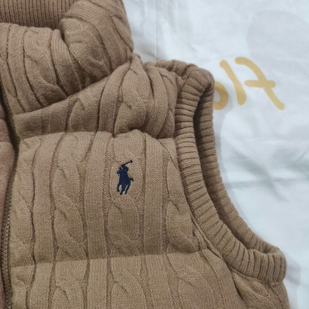 Ralph Lauren Knit Cable Texture Warm Vest - Picture 3 of 7
